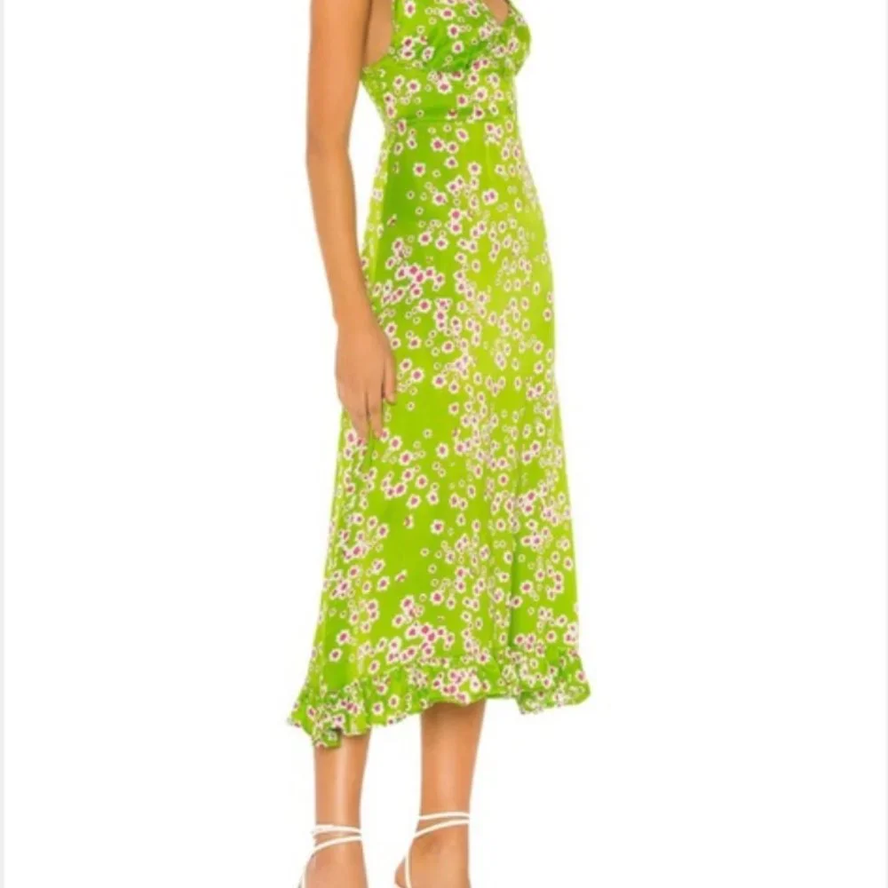 Emili Sun Dress in Le Bon Floral & Apple Green (Size Medium) - Picture 3 of 5